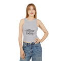 Offline Today Racer Tank Top — Women's Casual White Crop Tank