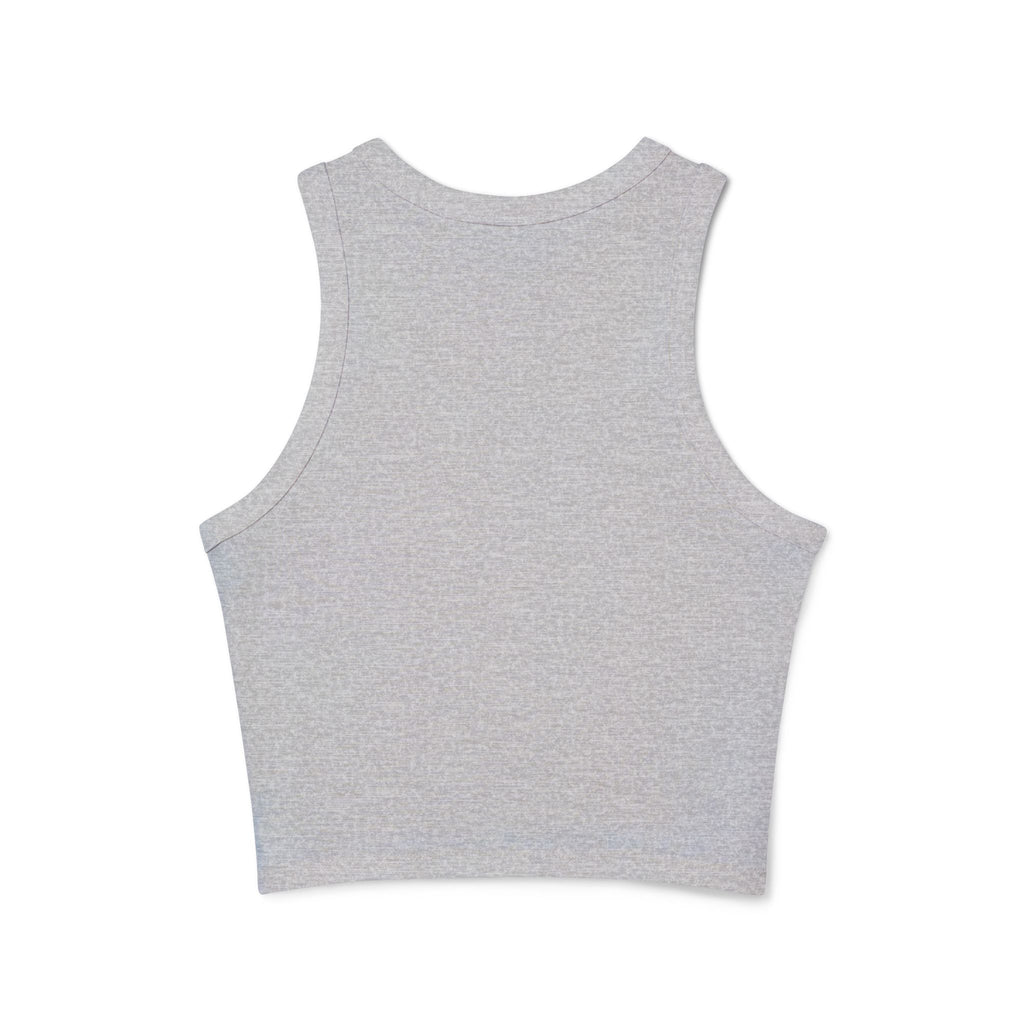 Racer Tank — “in my doing nothing era” Graphic Crop Top