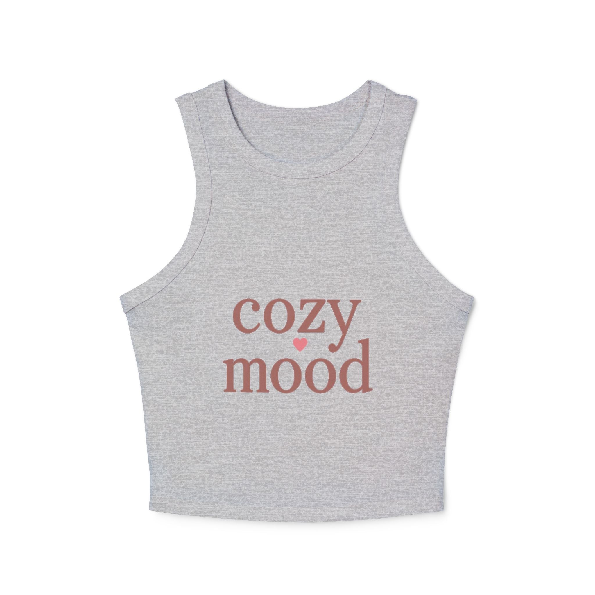 Cozy Mood Tank Top — Women's Ribbed Racerback Casual Crop